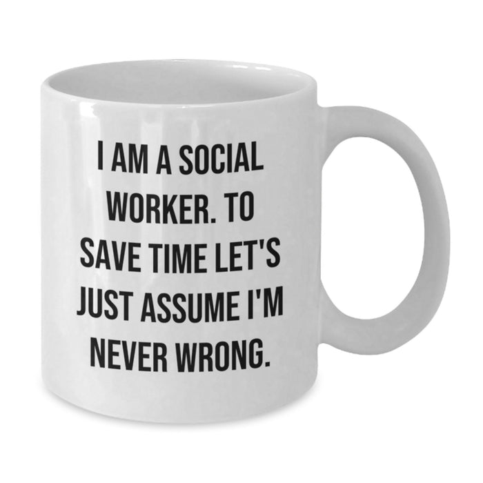 Social Worker Gift Ideas Funny Coffee Mug For Father's Day Unique Gifts from Family to Social Worker Friends - Additional