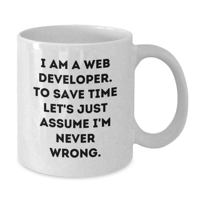 Funny Web Developer Gifts from Friends to Father's Day Unique White Coffee Mug - Additional