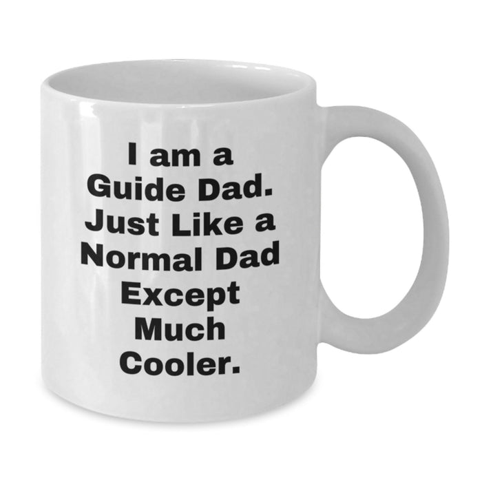 Funny Guide Dad Gifts, White Coffee Mugs for Graduation Day from Friends, Family, or Men, Perfect for Guide Enthusiasts, Cute White Coffee Mug, White Ceramic Coffee Mug Made in the USA - 11oz or 15oz - Additional