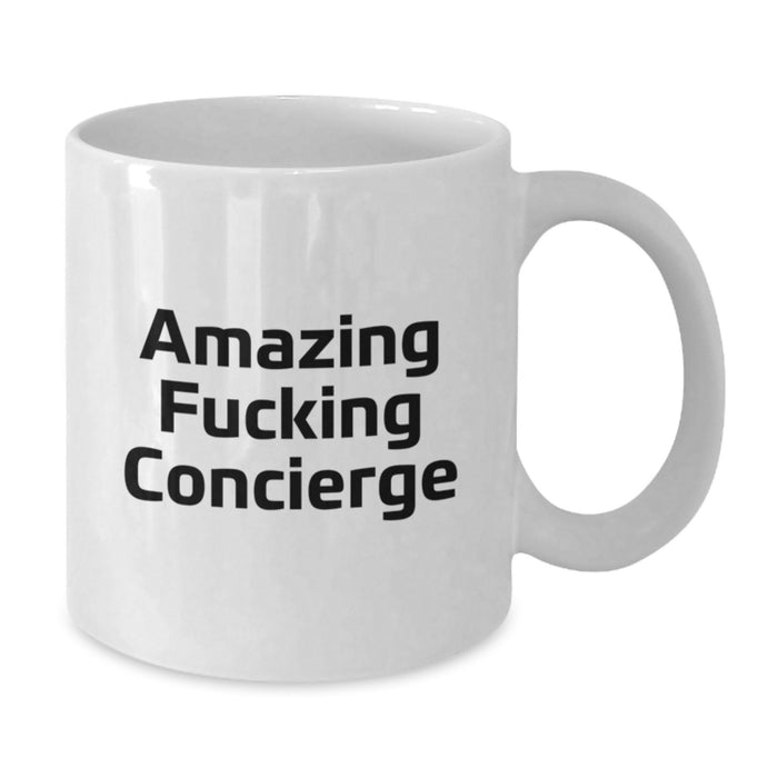 Concierge Love White Coffee Mug Gifts from Men to Friends, Funny Graduation Unique Gifts - Additional