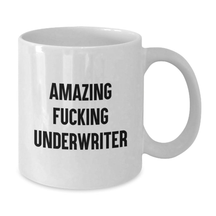 Funny Underwriter Gifts for Graduation, White Coffee Mug with Amazing Quote, Gifts from Friends to Underwriter - Additional