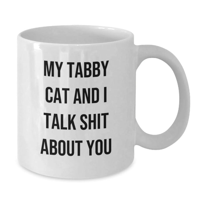 Funny Tabby Cat White Coffee Mugs Gifts from Friends and Family for Tabby Cat Lovers Christmas Unique Gifts - Additional