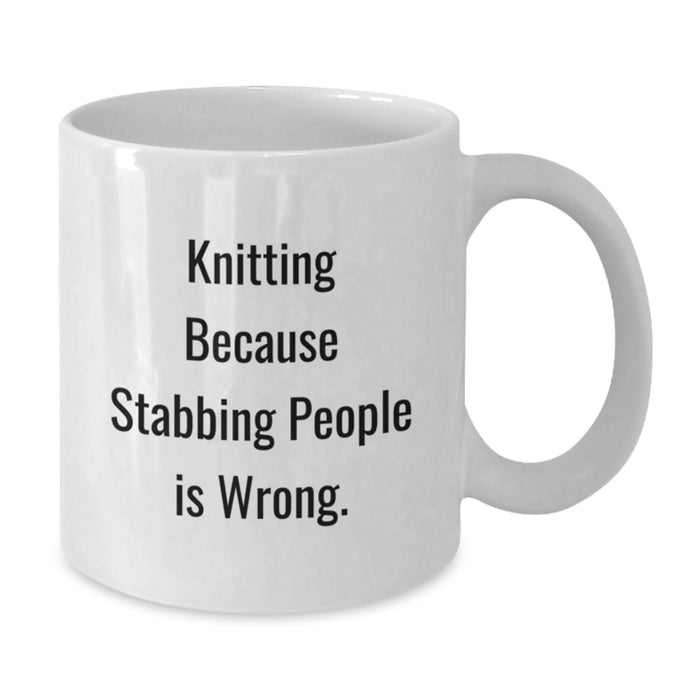 Funny Knitting White Coffee Mugs Gifts from Friends for Graduation Unique White Coffee Mugs - Additional