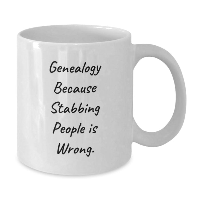 Funny Genealogy White Coffee Mug for Graduation Unique Gifts from Family to Genealogy Enthusiasts - Additional