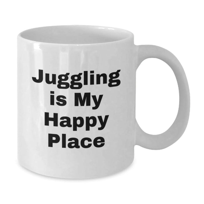 Funny Juggling Gifts for Him, Unique Christmas Memorable Presents from Friends for Juggling Enthusiasts, White Ceramic Coffee Mug - Additional