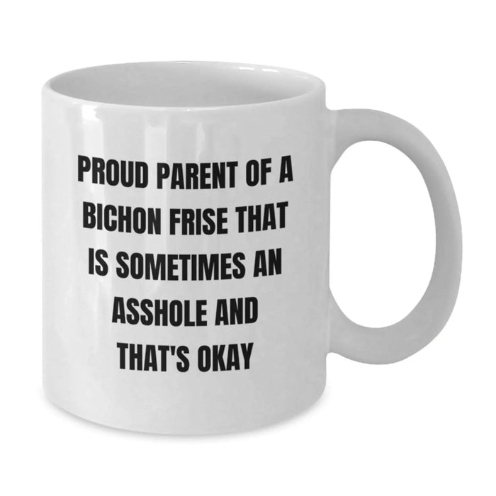 Bichon Frise Dog Lover Gifts from Family for Men and Women - Proud Parent Quote White Coffee Mug - Christmas Unique - Additional