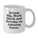Funny Nurse White Coffee Mug Gifts from Men to Women Friends Coworkers Family - Dream Big and Work Hard - Additional
