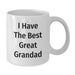 Funny Grandad White Coffee Mugs, I Have The Best Great Grandad, Birthday Unique Gifts from Family to Grandad - Additional