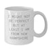 Funny New Hampshire Gifts from Friends and Family, White Coffee Mug, I Might Not Be Perfect But At Least I Am From New Hampshire, Christmas Unique Mug for New Hampshire Men and Women - Additional