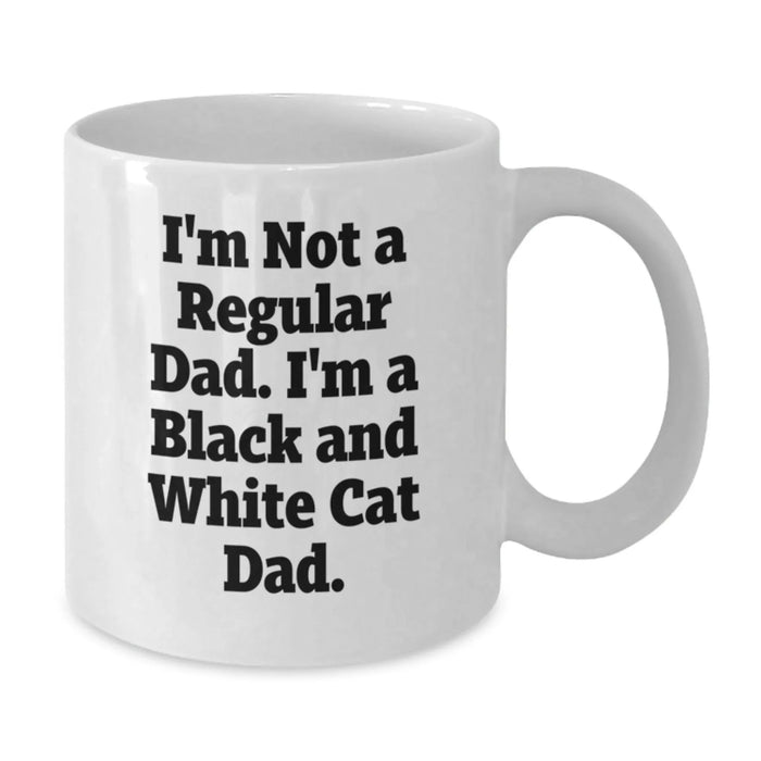 Funny Black and White Cat Dad Gifts from Men to Friends for Christmas Unique Mugs - Additional