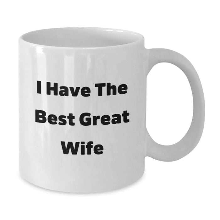 Funny Wife Gift, Great White Coffee Mug for Her, Christmas Unique Gifts from Husband to Wife - Additional