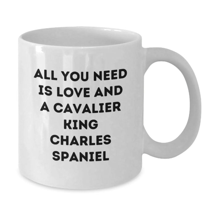 Cavalier King Charles Spaniel Dog Lover Gifts from Men to Friends on Christmas Morning White Coffee Mug - Additional