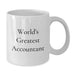 Funny World's Greatest Accountant White Coffee Mug Gifts for Accountants, 'The World's Greatest' Quote, Birthday Unique Gifts from Friends to Coworkers - Additional