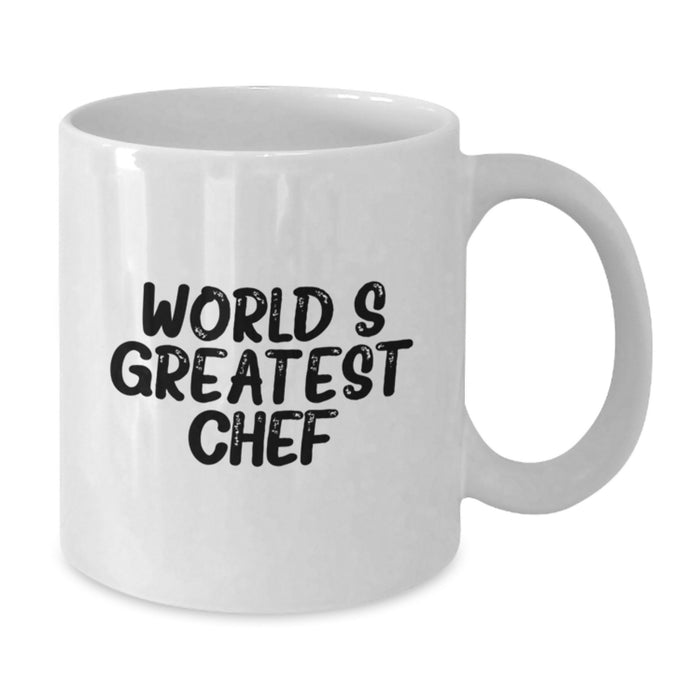 World's Greatest Chef Funny Quote White Coffee Mug Gifts for Chef Men, 11oz or 15oz, Ceramic, Microwave and Dishwasher Safe, Gifts from Family, Unique Graduation Gifts - Additional