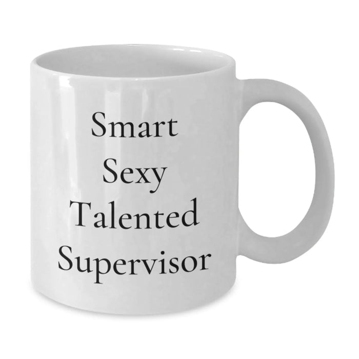 Funny Supervisor Gifts from Men to Supervisor for Christmas Unique White Coffee Mug - Additional