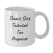 Funny Tax Preparer Gifts from Men to Women, Unique Christmas Unique Gifts for Tax Preparer, White Coffee Mug with 'Smart Sexy Talented Tax Preparer' Quote - Additional