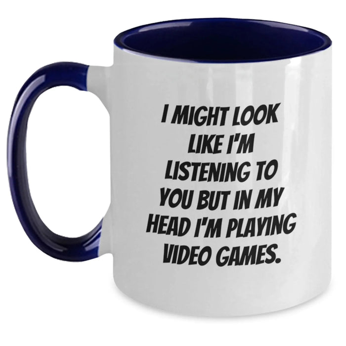 Funny Quote Playing Video Games Coffee Mug for Gamer Friends Gifts from Men to Women, Cute Gamer Birthday Unique Gifts for Playing Video Games Enthusiasts - Main