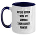 Funny German Shorthaired Pointer Dog Gifts, Birthday Unique Mugs with Life Is Better Quote, Gifts for German Shorthaired Pointer Lovers - Main