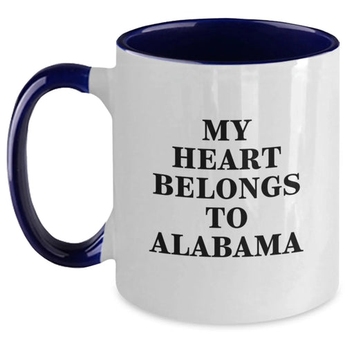 Funny Alabama Two Tone Coffee Mugs for Birthday Unique Gifts from Friends and Family - Main