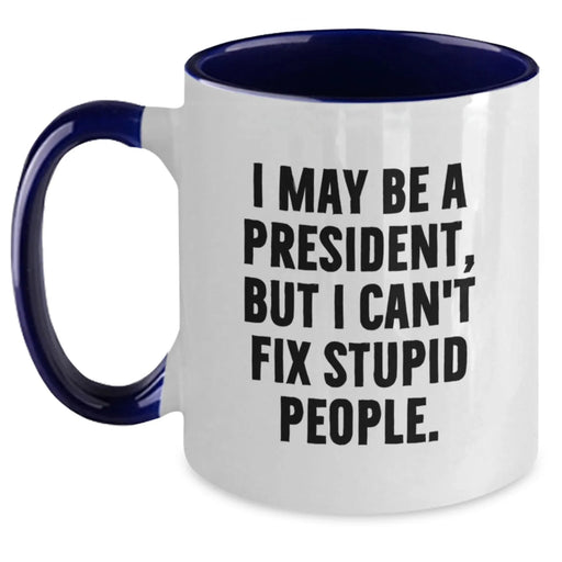 Funny Two Tone Coffee Mugs for President Lovers - Gifts from Friends or Family for Him on Christmas Unique - Main