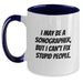 Funny Sonographer Gifts from Friends - I May Be A Sonographer, But - Two Tone Christmas Mugs for Men Women Coworkers Family - Main
