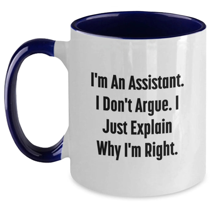 Funny Assistant Two Tone Coffee Mugs Gifts for Assistant from Friends this Christmas - Main