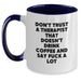 Funny Therapist Gifts, Two Tone Coffee Mug, Perfect for Therapist Men, Women, or Coworkers to Enjoy, Don't Trust A Therapist That Doesn't Drink Coffee - Main