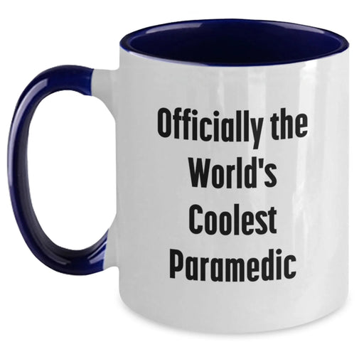 Funny Rescue Worker Gifts for Men from Family, Birthday Unique Gifts for Rescue Worker, Officially The World's Coolest Rescue Worker Two Tone Coffee Mug - Main