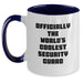 Funny Security Guard Gifts from Men to Security Guard, 'Officially The World's Coolest Security Guard' Two Tone Coffee Mug for Security Guard, Unique Father's Day Unique Gifts for Men - Main