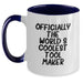 Funny Tool Maker Gifts from Friends to Family, Officially The World's Coolest Two Tone Coffee Mug for Graduation Unique Gifts - Main