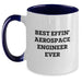 Aerospace Engineer Gifts Funny Coffee Mug Two Tone Black and White, Best Effin' Aerospace Engineer Ever Valentine's Unique Gifts - Main