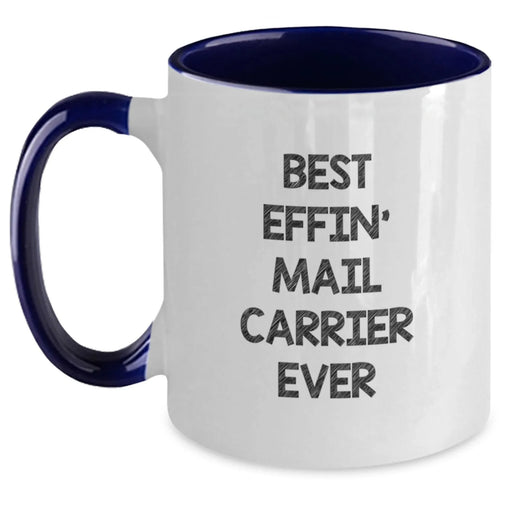 Funny Mail Carrier Gifts from Men, Women, Friends, Coworkers, Family - Unique Valentine's Coffee Mugs for Mail Carrier Lovers - Best Effin' Mail Carrier Ever Mug - Main