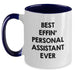 Funny Personal Assistant Gifts from Friends, Best Effin' Personal Assistant Ever Two Tone Coffee Mug for Him, Father's Day Unique - Main