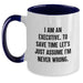 Executive Two Tone Coffee Mug, Funny Quote Gifts from Men, Women, Friends for Executive Birthday Unique Gifts - Main