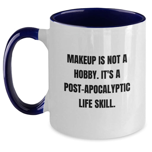 Funny Quotes Makeup Gifts for Makeup Enthusiasts, Graduation Unique Gifts from Family to Friends, Two Tone Coffee Mug - Main