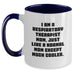 Funny Respiratory Therapist Gifts for Graduation - Two Tone Coffee Mug, 'I Am A Respiratory Therapist Mom', Gifts from Family to Respiratory Therapist Mom - Main
