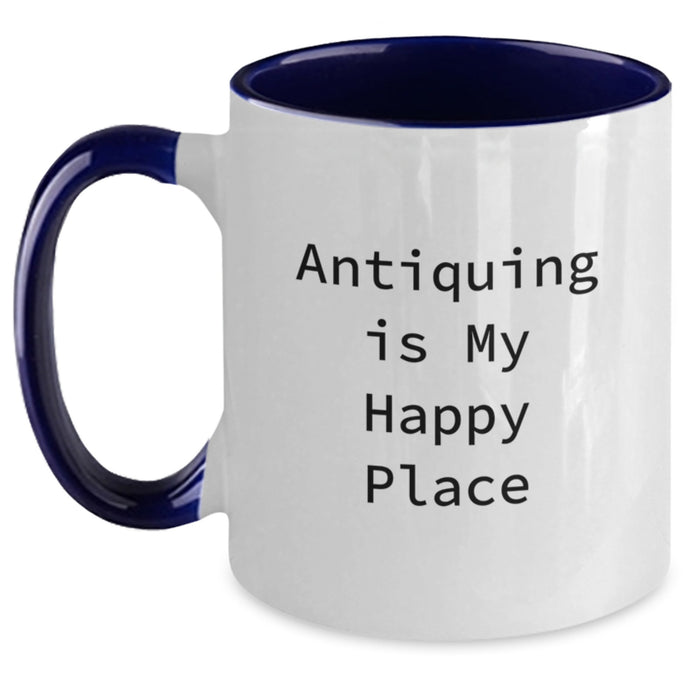 Antiquing Gifts from Friends and Family for Women and Men Antiquing Enthusiasts, Funny Two Tone Coffee Mugs for Christmas Unique Gifts - Main
