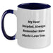 Funny Stepdad Gifts from Family, Cute Two Tone Coffee Mug for Him, Always Remember How Much I Love You. Christmas Unique Gifts for Stepdad - Main