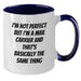 Funny Mail Carrier Gifts from Friends - I'm Not Perfect, But I'm A Mail Carrier And That's Basically The Same Thing, Graduation Unique Gifts for Mail Carrier, Two Tone Coffee Mug - Additional