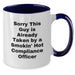 Funny Compliance Officer Gifts from Men, Women, Friends, Coworkers, or Family - Smokin' Hot Compliance Officer Two Tone Coffee Mugs for Compliance Officer, Christmas Unique Gifts - Additional