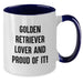 Golden Retriever Dog Lover Gifts from Friends, Funny Two Tone Coffee Mug for Birthday Unique Gifts, Golden Retriever Dog Enthusiast - Additional