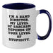 Funny Band Director Gifts for Birthday - Two Tone Coffee Mug from Friends - I'm A Band Director My Level Of Sarcasm Depends On Your Level Of Stupidity - Additional