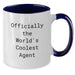 Funny Agent Two Tone Coffee Mug, Birthday Unique Gifts from Friends to Agent, The World's Coolest Agent Coffee Mug, Agent Lover Gifts - Additional