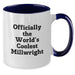 Funny Millwright Gifts from Friends for Men - Officially The World's Coolest Millwright Two Tone Coffee Mug, Birthday Unique Gift for Millwright Lovers - Additional