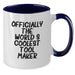 Funny Tool Maker Gifts from Friends to Family, Officially The World's Coolest Two Tone Coffee Mug for Graduation Unique Gifts - Additional