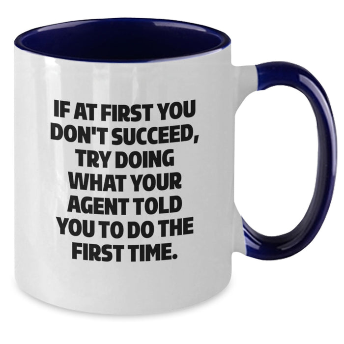 Funny Agent Gifts from Family for Graduation Unique Two Tone Coffee Mugs, Agent Quotes to Make You Smile, Agent Humor Gifts for Men Women Friends Coworkers - Additional