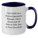 Funny Operations Manager Gifts, Two Tone Coffee Mug, Caution - I'm A Retired Operations Manager, Christmas Unique Ideas - Additional