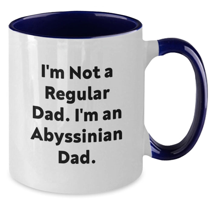 Abyssinian Cat Lover Gifts from Dad to Dad, Funny Two Tone Coffee Mug for Christmas, Unique Abyssinian Cat Enthusiast - Additional
