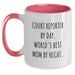 Court Reporter Gifts from Family - Funny Quote Two Tone Coffee Mug, Court Reporter By Day - Main