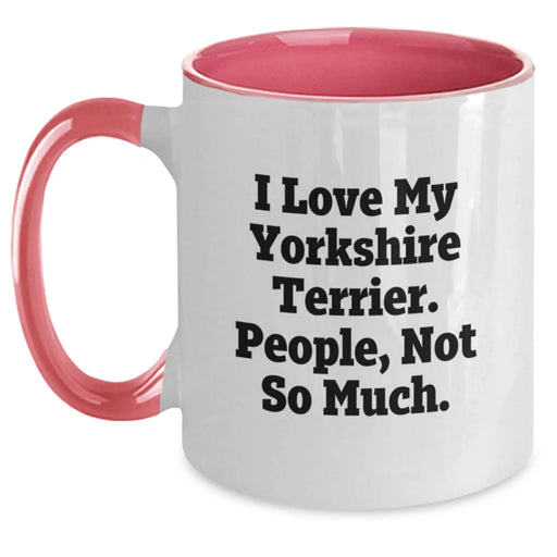 Funny Yorkshire Terrier Dog Gifts from Family for Birthday Unique Two Tone Coffee Mug - Main